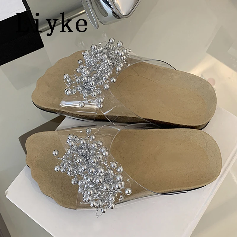Liyke, новый дизайн, волнистые, широкие, толстые, с открытым носком, прозрачные тапочки на плоской подошве, шлепанцы, пляжная обувь для вечеринок, женские сандалии Mujer
Liyke, новый дизайн, волнистые, широкие, толстые, с открытым носком, прозрачные тапочки на плоской подошве, шлепанцы, пляжная обувь для вечеринок, женские сандалии Mujer