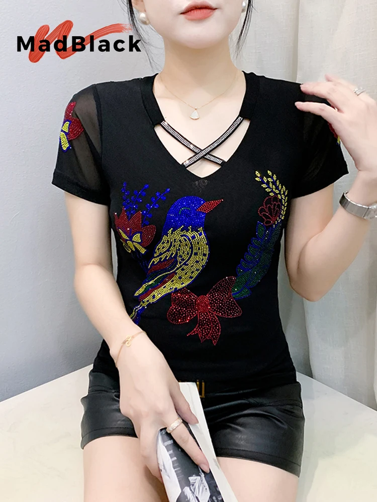 MadBlack-Women's European T-Shirt, Sexy V Neck Hot Diamond, Streetwear Short Sleeve Slim M-3XL Tee, 2025 Autumn New T58608CC
MadBlack-Women's European T-Shirt, Sexy V Neck Hot Diamond, Streetwear Short Sleeve Slim M-3XL Tee, 2025 Autumn New T58608CC