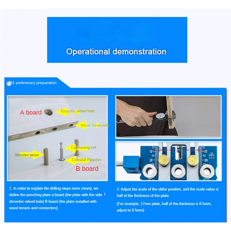 AA01-Quick Release Dowel Jig Pocket Hole Jig Drill Guide Locator For Wood Board Splicing Woodworking Tools Aluminum, Easy To Use
AA01-Quick Release Dowel Jig Pocket Hole Jig Drill Guide Locator For Wood Board Splicing Woodworking Tools Aluminum, Easy To Use