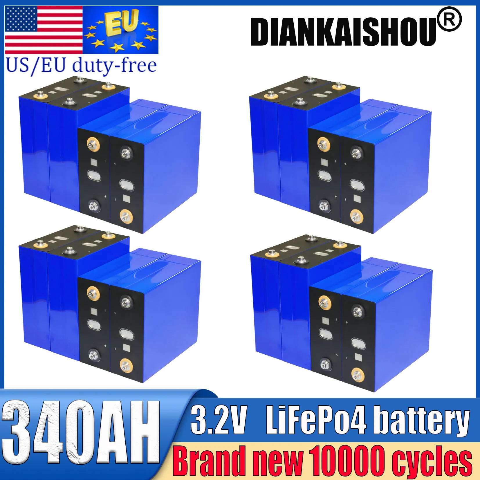 1-16PCS new 3.2V 320Ah 280Ah 340Ah 3C Grade A 12V 24V 48V Lithium Iron Phosphate LiFePo4 Battery Rechargeable Battery Duty Free
1-16PCS new 3.2V 320Ah 280Ah 340Ah 3C Grade A 12V 24V 48V Lithium Iron Phosphate LiFePo4 Battery Rechargeable Battery Duty Free