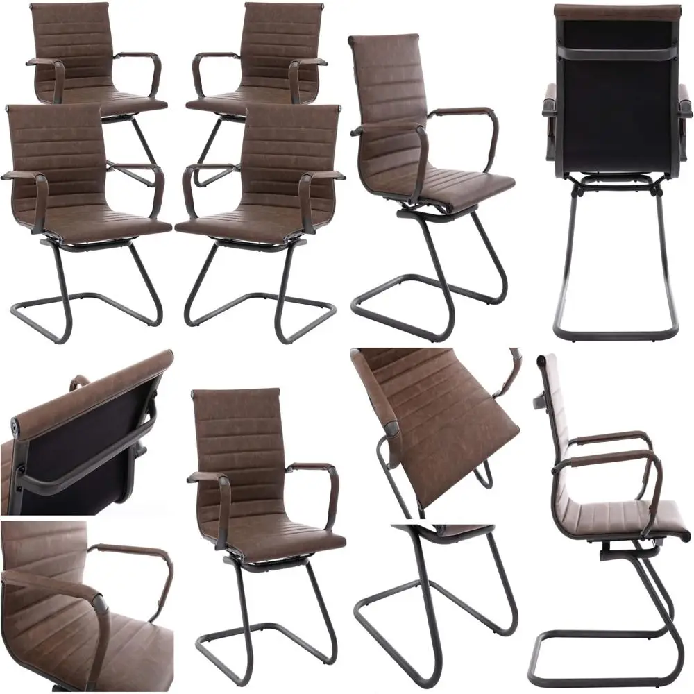 PU Leather Office Desk Chairs Set of 4, Mid-Back Computer Chairs, Ideal for School Reception, Conference, Waiting Rooms
PU Leather Office Desk Chairs Set of 4, Mid-Back Computer Chairs, Ideal for School Reception, Conference, Waiting Rooms