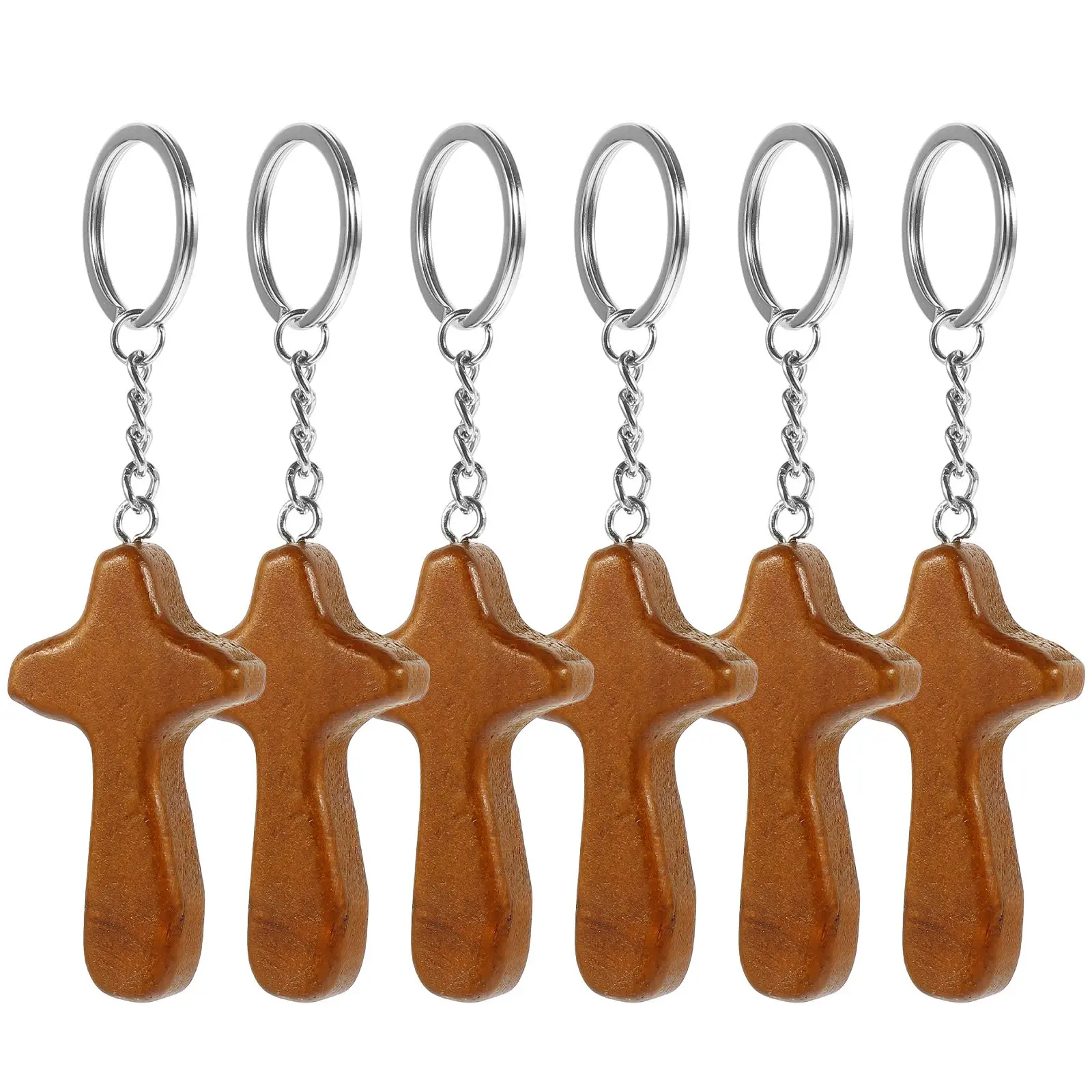 6 Pcs Wood Cross Keychain Brown Ring Pendant Religious Charm Creative Gift Mini Keychains Backpack Car Purse
6 Pcs Wood Cross Keychain Brown Ring Pendant Religious Charm Creative Gift Mini Keychains Backpack Car Purse