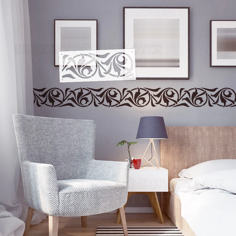 44cm - 102cm Stencil Wall Decor Decorative For Painting Template To Paint Furniture Border Retro Vintage Classic Divider S321
44cm - 102cm Stencil Wall Decor Decorative For Painting Template To Paint Furniture Border Retro Vintage Classic Divider S321
