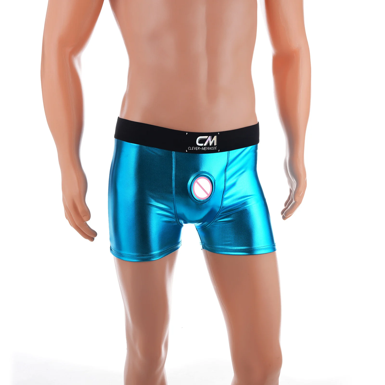 Faux Leather Boxer Briefs Men Shiny Wet-look Front Hole PU Sexy Underwear Cock Silicone Ring Boxers Wide Waistband Underpants
Faux Leather Boxer Briefs Men Shiny Wet-look Front Hole PU Sexy Underwear Cock Silicone Ring Boxers Wide Waistband Underpants