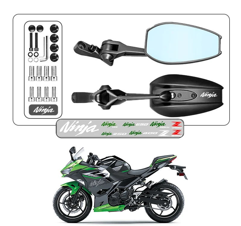 Motorcycle Modification Universal Rearview Mirror Suitable For Kawasaki NINJA1000 NINJA400 NINJA250 NINJA600 NINJAH2 Accessories
Motorcycle Modification Universal Rearview Mirror Suitable For Kawasaki NINJA1000 NINJA400 NINJA250 NINJA600 NINJAH2 Accessories