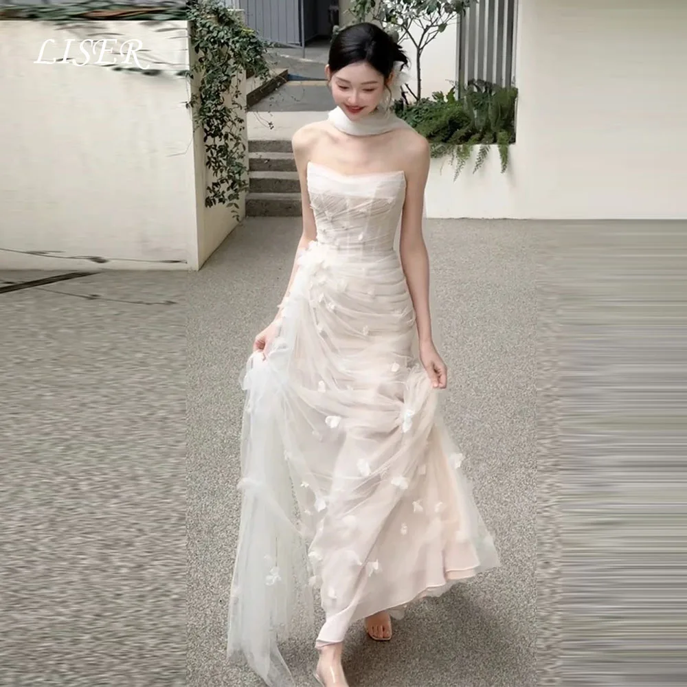 Liser Sweetheart Fairy Korea Wedding Dresses Appliques Flowers Photo Shoot Elegant Bridal Gowns 웨딩드레스 Corset Back Customize
Liser Sweetheart Fairy Korea Wedding Dresses Appliques Flowers Photo Shoot Elegant Bridal Gowns 웨딩드레스 Corset Back Customize