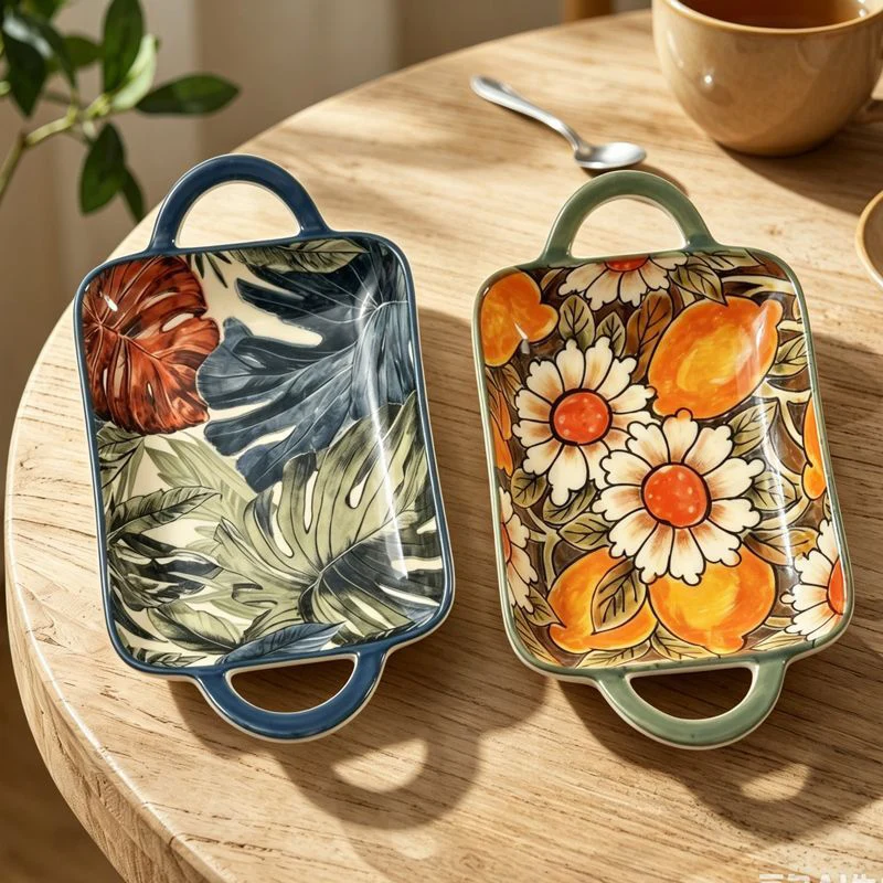 Versatile Creative Double Ear Ceramic Plate for Steamed Fish Barbecue High Value Underglaze Home Serving Dish
Versatile Creative Double Ear Ceramic Plate for Steamed Fish Barbecue High Value Underglaze Home Serving Dish
