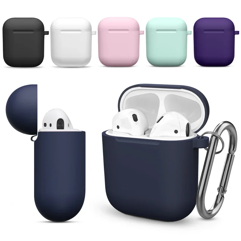 Silicone Protective Case For Apple AirPods 2/1 Wireless Bluetooth Earphones Accessories For AirPods 1/2 Cover Charging Box Bags
Silicone Protective Case For Apple AirPods 2/1 Wireless Bluetooth Earphones Accessories For AirPods 1/2 Cover Charging Box Bags