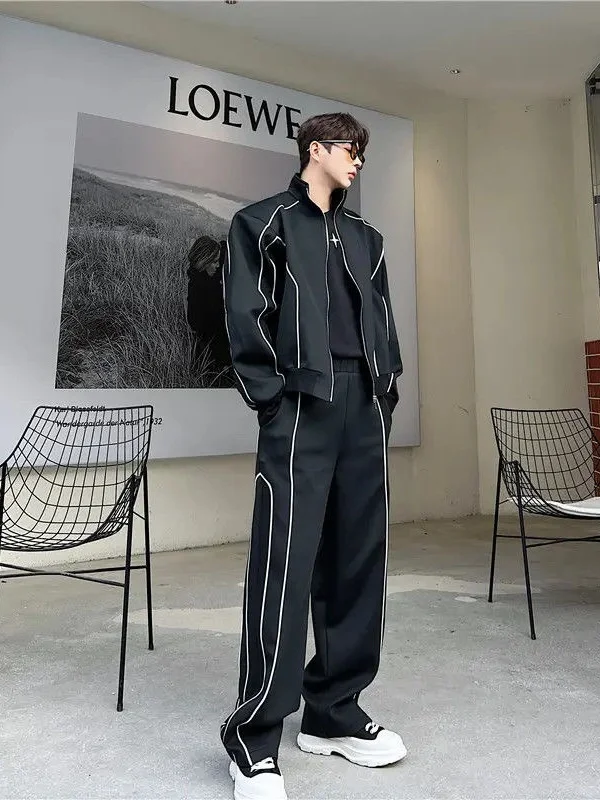 Осень 2024, мужской свободный комплект спортивной одежды с широкими штанинами, повседневный комплект в американском стиле ретро Sle High Street, модный бренд Long Sve Jaet и брюки
Осень 2024, мужской свободный комплект спортивной одежды с широкими штанинами, повседневный комплект в американском стиле ретро Sle High Street, модный бренд Long Sve Jaet и брюки