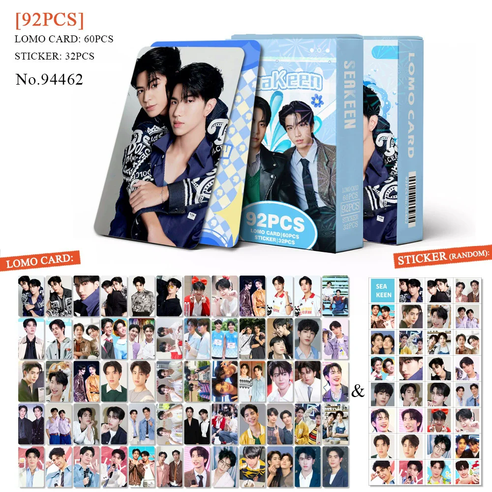92PCS SeaKeen Thailand Star Photo Cards Set - Thai Drama CP Sea & Keen Lomo Card Collection with Stickers
92PCS SeaKeen Thailand Star Photo Cards Set - Thai Drama CP Sea & Keen Lomo Card Collection with Stickers