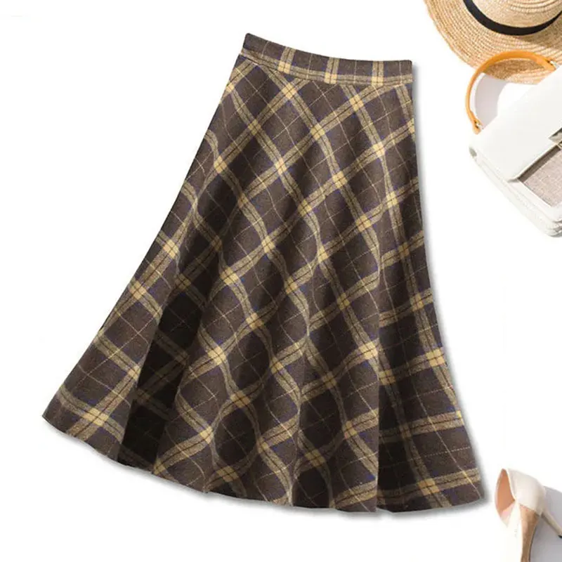 Кофейная клетчатая полосатая винтажная юбка А-силуэта с завышенной талией, свободного кроя, средней длины, для женщин, модная одежда 2026
Кофейная клетчатая полосатая винтажная юбка А-силуэта с завышенной талией, свободного кроя, средней длины, для женщин, модная одежда 2026