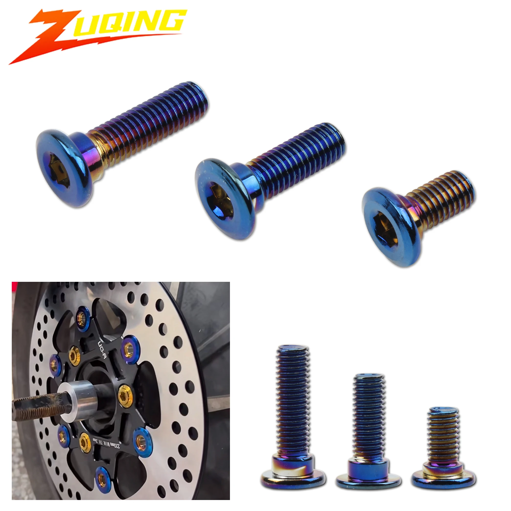Universal Motorcycle M8 Brake Disc Screws 16mm 25mm 30mm Burnt Titanium Blue Hex Socket Head Bolt Motorbike Tuning Accessories
Universal Motorcycle M8 Brake Disc Screws 16mm 25mm 30mm Burnt Titanium Blue Hex Socket Head Bolt Motorbike Tuning Accessories
