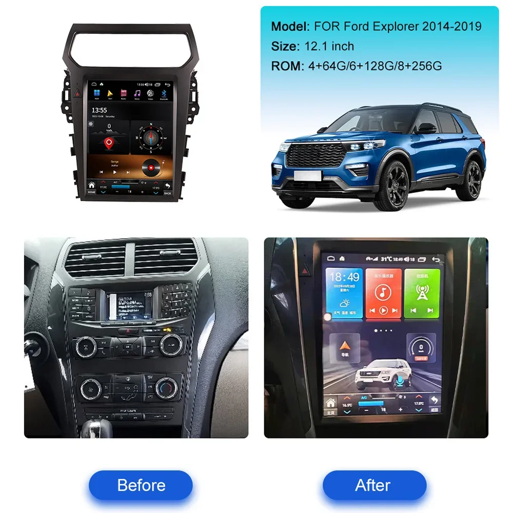 Автомобильный радиоприемник Carplay 1 Din для Ford Explorer 2011-2019, GPS-навигация, Wi-Fi, Bluetooth, MP3-плеер с дистанционным управлением, стерео
Автомобильный радиоприемник Carplay 1 Din для Ford Explorer 2011-2019, GPS-навигация, Wi-Fi, Bluetooth, MP3-плеер с дистанционным управлением, стерео