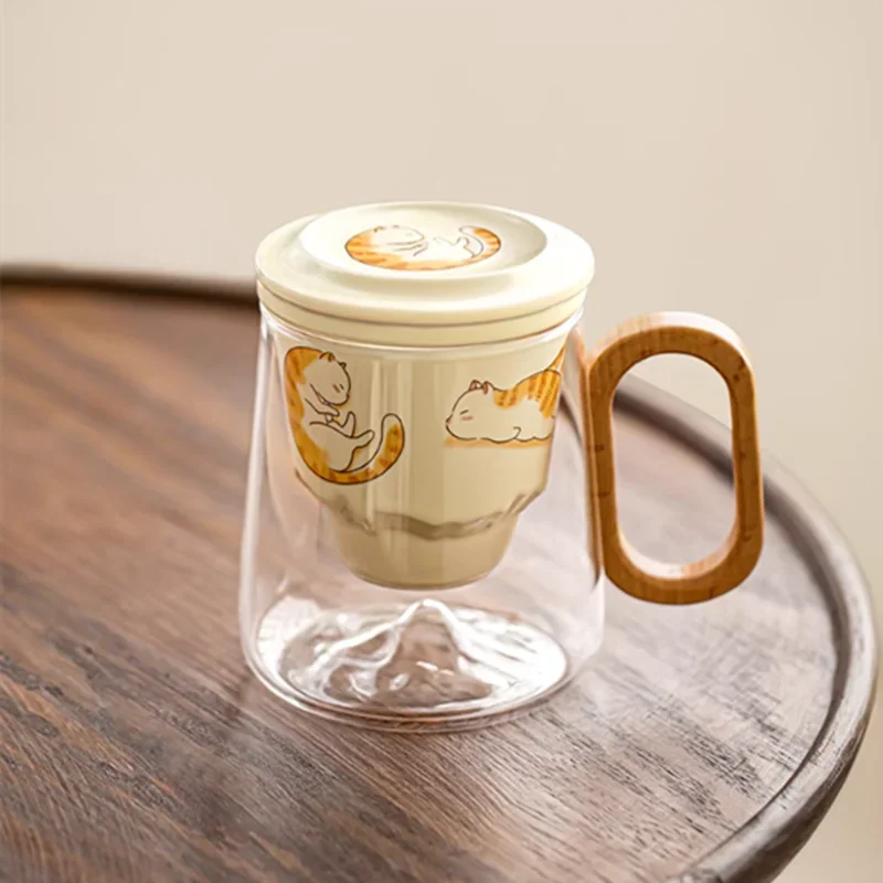 380ml Chinese Ceramic Tea Cup Mug with Lid Glass Strainer Handmade Cute Cat Teacup Tea Water Separation Cup Travel Teaware
380ml Chinese Ceramic Tea Cup Mug with Lid Glass Strainer Handmade Cute Cat Teacup Tea Water Separation Cup Travel Teaware