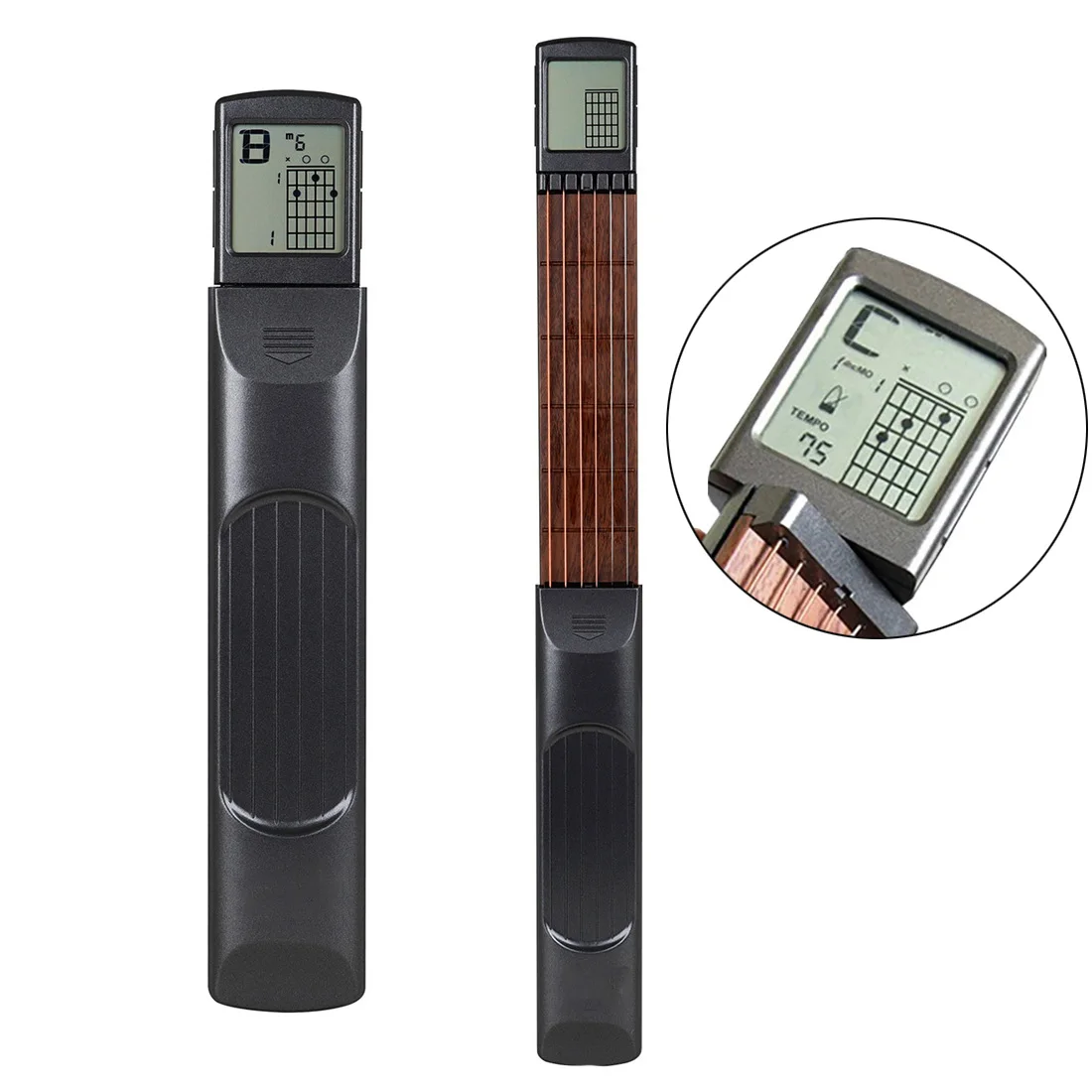 Pocket Guitar Chord Trainer Guitar Practice Tools Portable LCD Chord Learning Aid Tool For Guitar Accessories