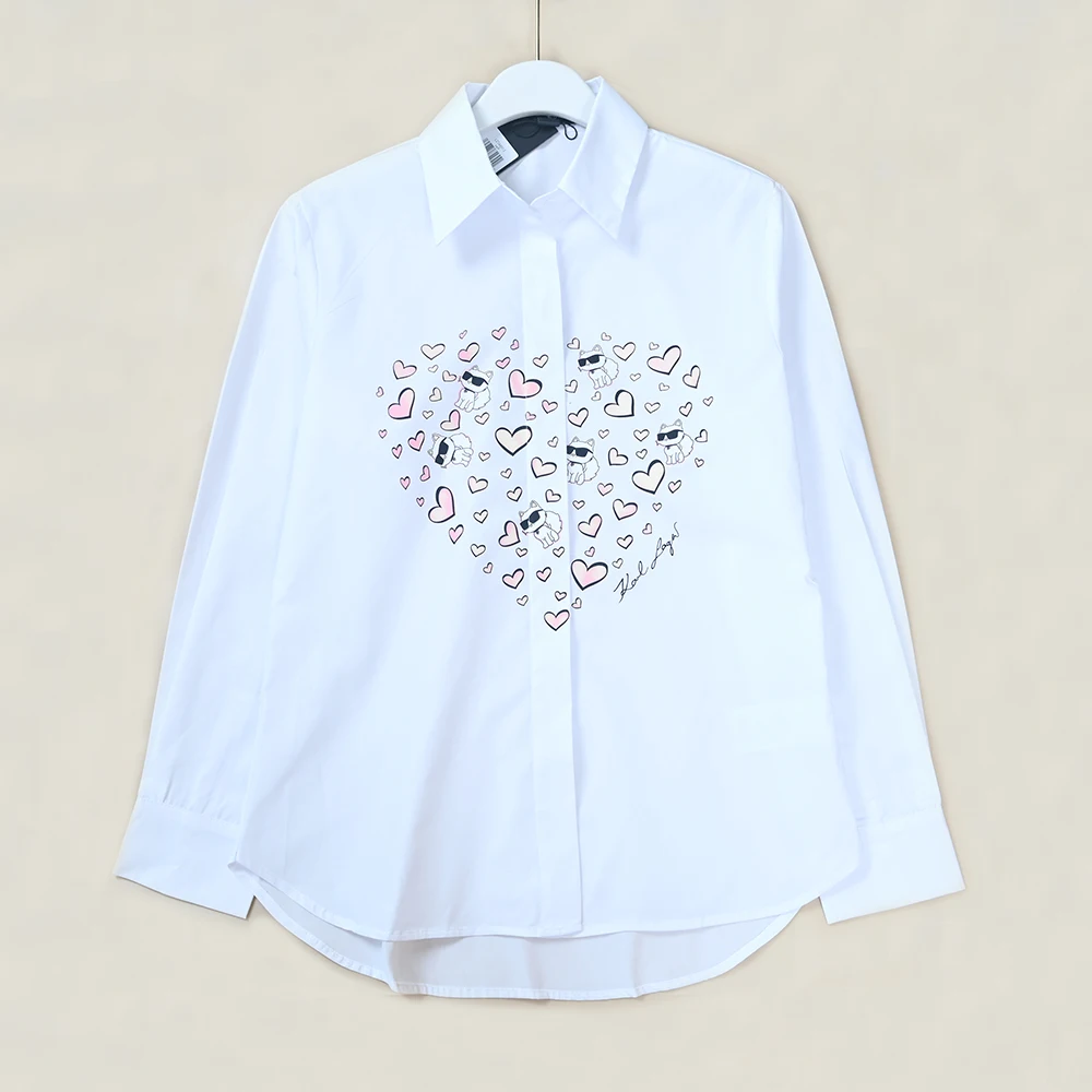 New Ladies' Long Sleeve Printed Heart Collar Shirt Comfortable Breathable Casual Style Skin-friendly Summer Fashion Shirt
New Ladies' Long Sleeve Printed Heart Collar Shirt Comfortable Breathable Casual Style Skin-friendly Summer Fashion Shirt