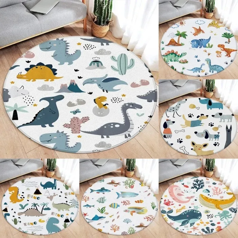 Round Living Room Carpet Wildlife Cartoon Animals Cute Bedside Rugs for The Bedroom Floor Mats Machine Washable Foldable 원형러그
Round Living Room Carpet Wildlife Cartoon Animals Cute Bedside Rugs for The Bedroom Floor Mats Machine Washable Foldable 원형러그