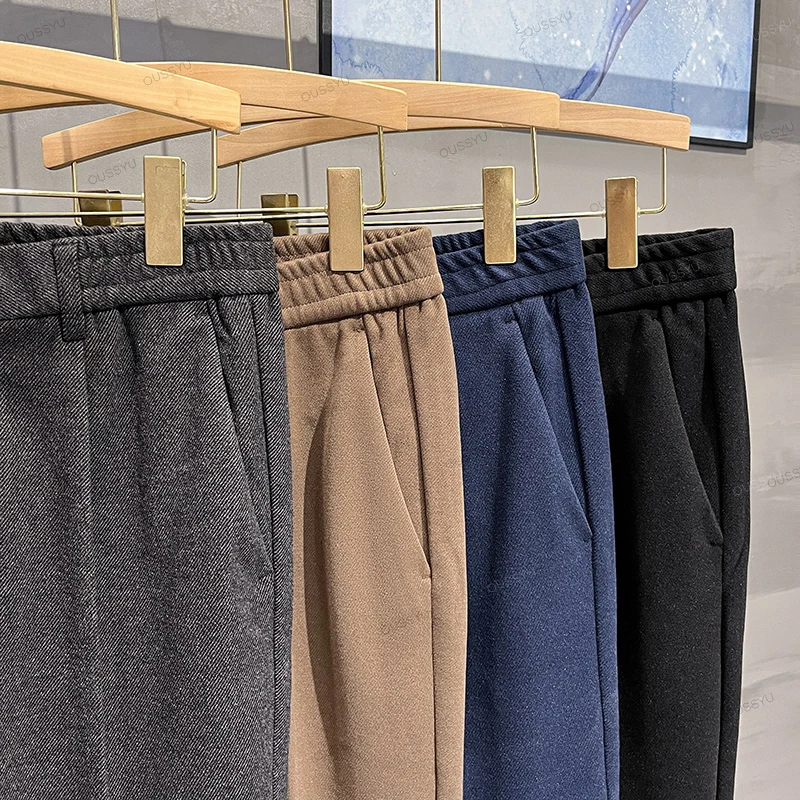 High Quality Autumn Winter Grey Brown Blue Suit Pants Men Thick Classic Business Elastic Waist Korean Black Formal Trousers Male
High Quality Autumn Winter Grey Brown Blue Suit Pants Men Thick Classic Business Elastic Waist Korean Black Formal Trousers Male