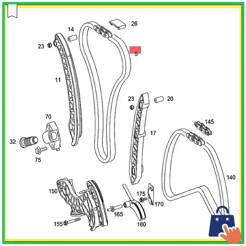 Advanced New High Quality Car Engine Timing Chain 0009932176 A0009932176 For Mercedes-Benz C-Class 203 C200 C230 Auto Parts
Advanced New High Quality Car Engine Timing Chain 0009932176 A0009932176 For Mercedes-Benz C-Class 203 C200 C230 Auto Parts