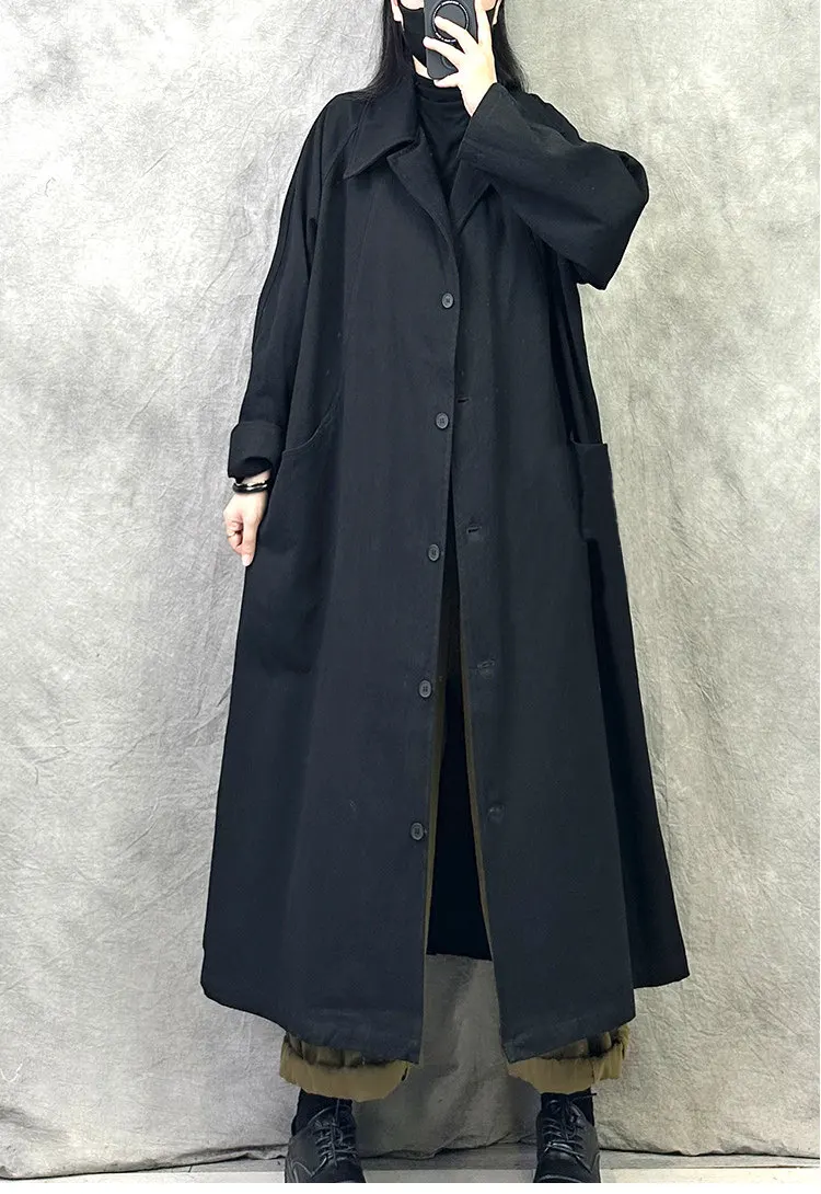 Plus Size Women's Casual Loose Fit Distressed Patchwork Daily Trench Coat with Pockets Single Breasted Long Length Jacket Female
Plus Size Women's Casual Loose Fit Distressed Patchwork Daily Trench Coat with Pockets Single Breasted Long Length Jacket Female