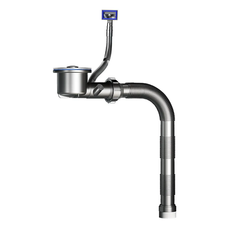 Professional single trough drain, kitchen sink drain accessories, super space saving integrated anti odor drain pipe set
Professional single trough drain, kitchen sink drain accessories, super space saving integrated anti odor drain pipe set