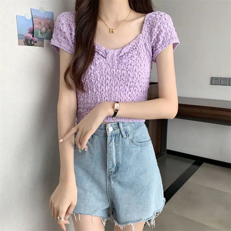 V-neck Temperament Short-sleeved T-shirt for Women in Summer 2026 New Design Niche Slim Short T-shirt Top JJ159
V-neck Temperament Short-sleeved T-shirt for Women in Summer 2026 New Design Niche Slim Short T-shirt Top JJ159