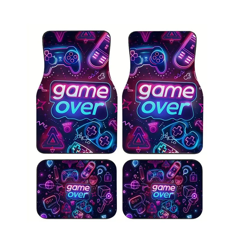 4Pcs Neon Game Over Controller Print Car Floor Mats Universal Non-slip Waterproof Floor Mats For Car SUV Truck Interior Decor
4Pcs Neon Game Over Controller Print Car Floor Mats Universal Non-slip Waterproof Floor Mats For Car SUV Truck Interior Decor