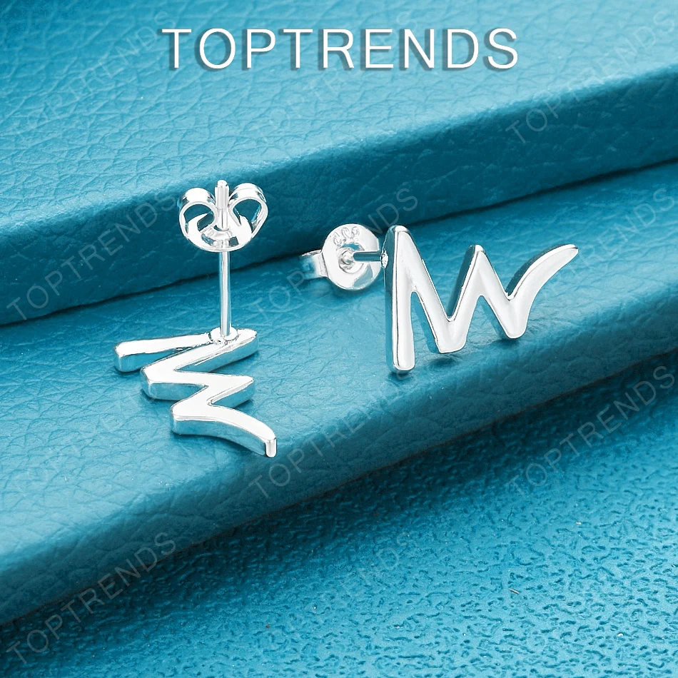 Hot-Selling 925 Sterling Silver Lightning/M Shaped Stud Earrings Fashion Charm Jewelry Accessories For Women Birthday Party Gift
Hot-Selling 925 Sterling Silver Lightning/M Shaped Stud Earrings Fashion Charm Jewelry Accessories For Women Birthday Party Gift