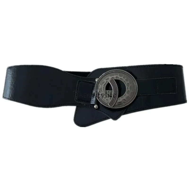 Retro European and American belt waist versatile fashion dress coat elastic elastic waist seal
Retro European and American belt waist versatile fashion dress coat elastic elastic waist seal