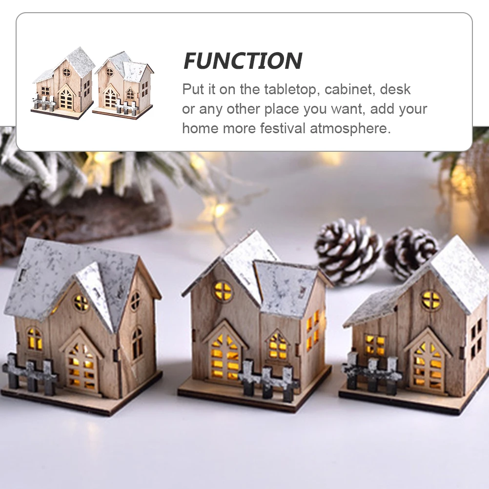 2Pcs Christmas Luminous Wooden Small House Decor Miniature Model Festival Ornament Home Decoration Gift
2Pcs Christmas Luminous Wooden Small House Decor Miniature Model Festival Ornament Home Decoration Gift