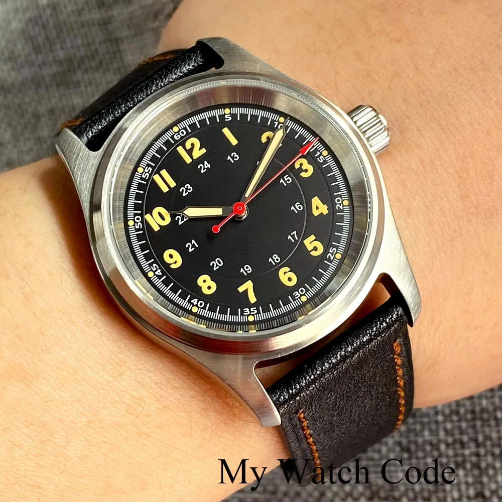 Diver 36mm Tandorio Vintage Pilot Automatic Watch Men Lady NH35 Army Timepieces Hombre Relojes Red Arrow Hand Green Number 316L
Diver 36mm Tandorio Vintage Pilot Automatic Watch Men Lady NH35 Army Timepieces Hombre Relojes Red Arrow Hand Green Number 316L