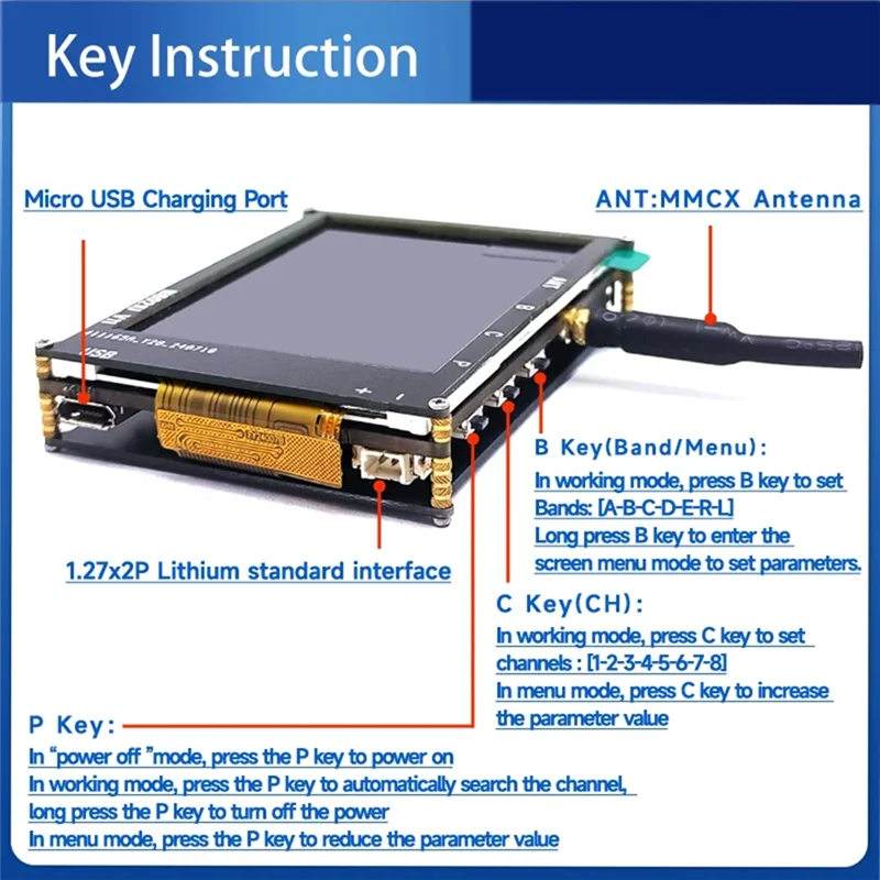 FORW-FPV Monitor 2.4 Inch LCD Display 480X 320Px Micro 5.8G 56CH Auto Search For RC Multicopter Drone Parts
FORW-FPV Monitor 2.4 Inch LCD Display 480X 320Px Micro 5.8G 56CH Auto Search For RC Multicopter Drone Parts