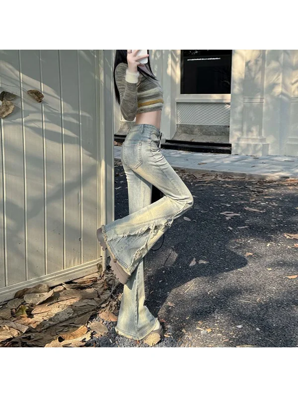 plus Size American Retro Frayed Hem Micro Flared Denim Jeans Women's Autumn Winter New Loose High Waist Slimming Hoof P...
plus Size American Retro Frayed Hem Micro Flared Denim Jeans Women's Autumn Winter New Loose High Waist Slimming Hoof P...