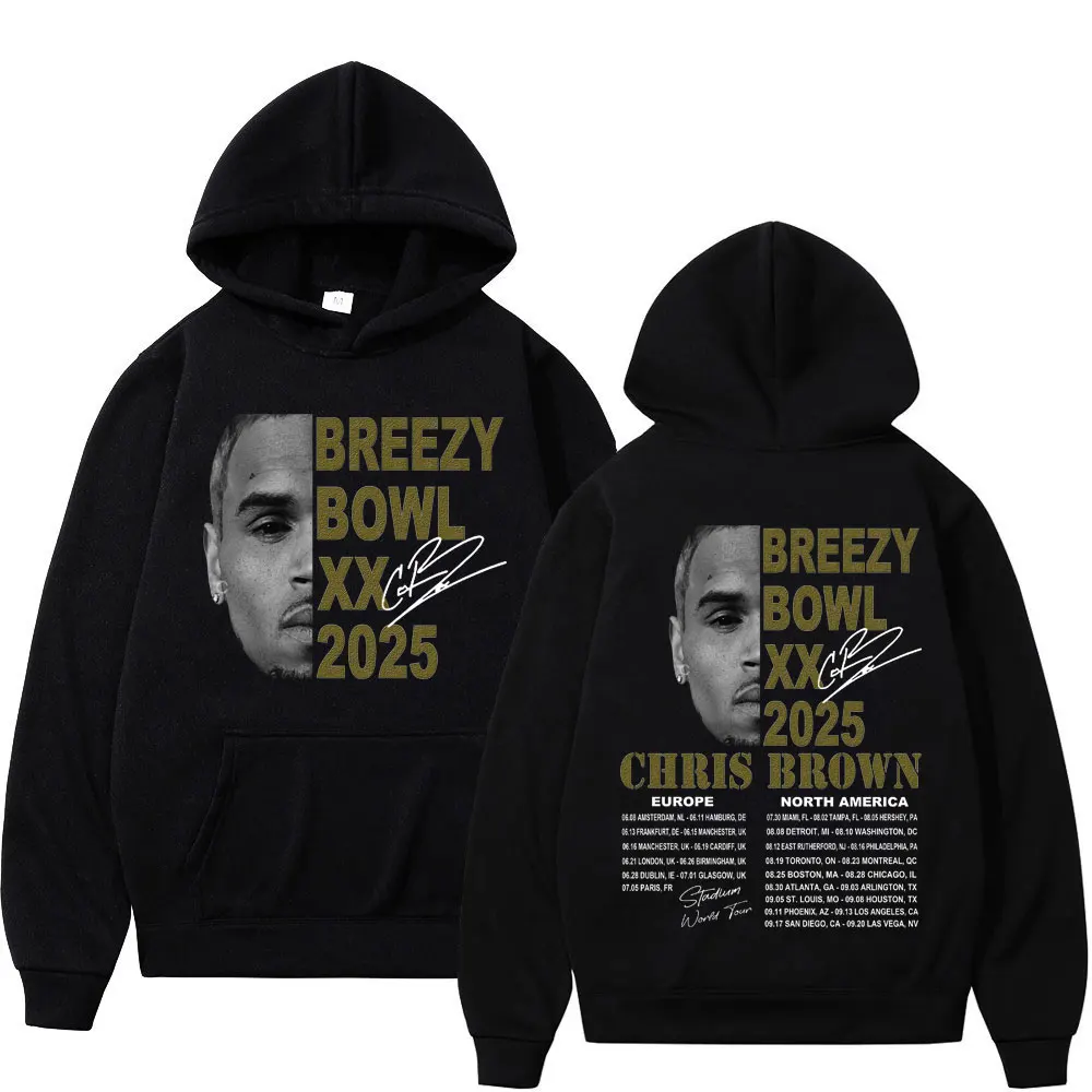 Chris Brown Breezy Bowl XX Tour 2025 Merch Hoodie Fashion Hip Hop Vintage Sweatshirts Men Women High Quality Fleece Pullovers
Chris Brown Breezy Bowl XX Tour 2025 Merch Hoodie Fashion Hip Hop Vintage Sweatshirts Men Women High Quality Fleece Pullovers