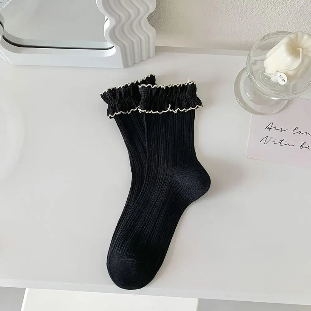Soft Breathable Flower Thick Trendy Cute Frilly Korean Style Socks Women Camellia Socks Middle Tube Cotton Hosiery
Soft Breathable Flower Thick Trendy Cute Frilly Korean Style Socks Women Camellia Socks Middle Tube Cotton Hosiery