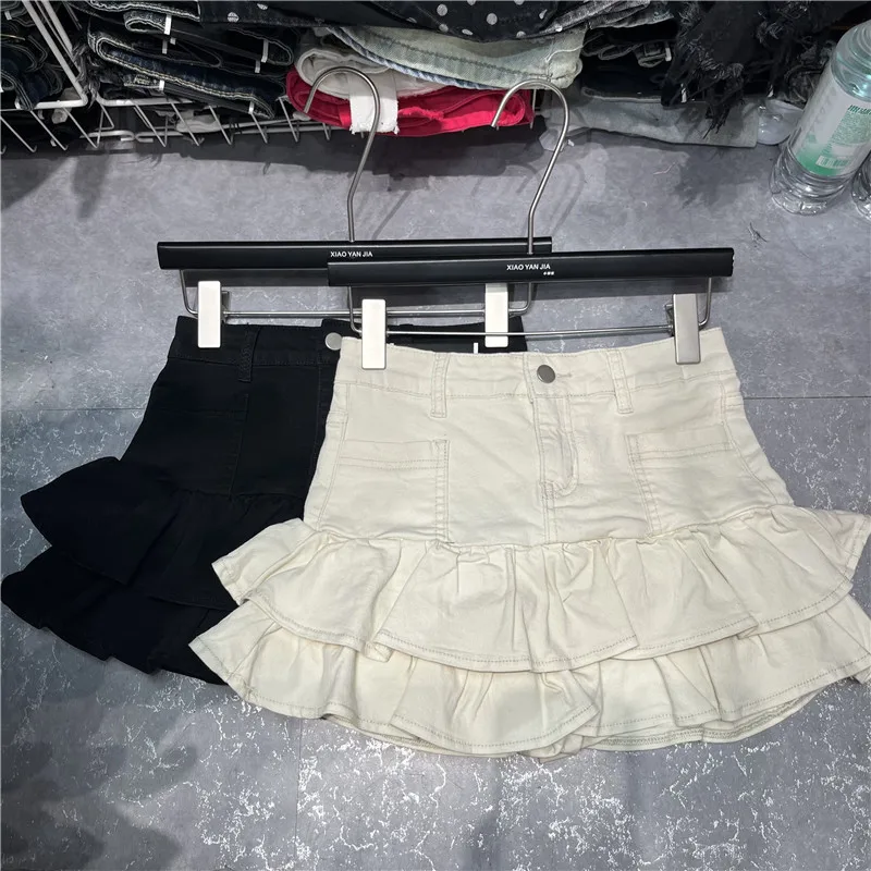 Slimming Women's Denim Skirt with Lace Hem A-Line Summer 2024 Versatile Stylish Cotton Blend Short Skirt for Ladies
Slimming Women's Denim Skirt with Lace Hem A-Line Summer 2024 Versatile Stylish Cotton Blend Short Skirt for Ladies