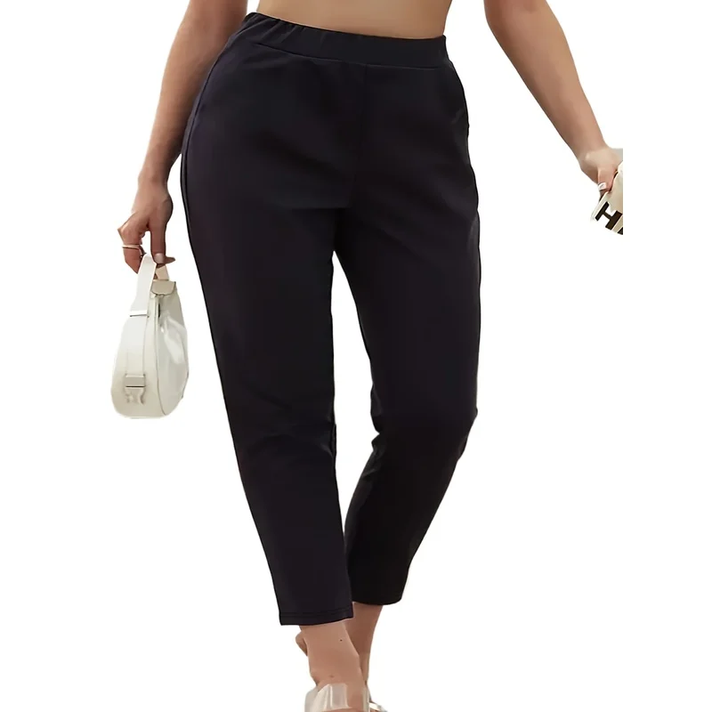 2026 Plus Size Black High Elastic Skinny Trousers Casual Daily Wear
2026 Plus Size Black High Elastic Skinny Trousers Casual Daily Wear