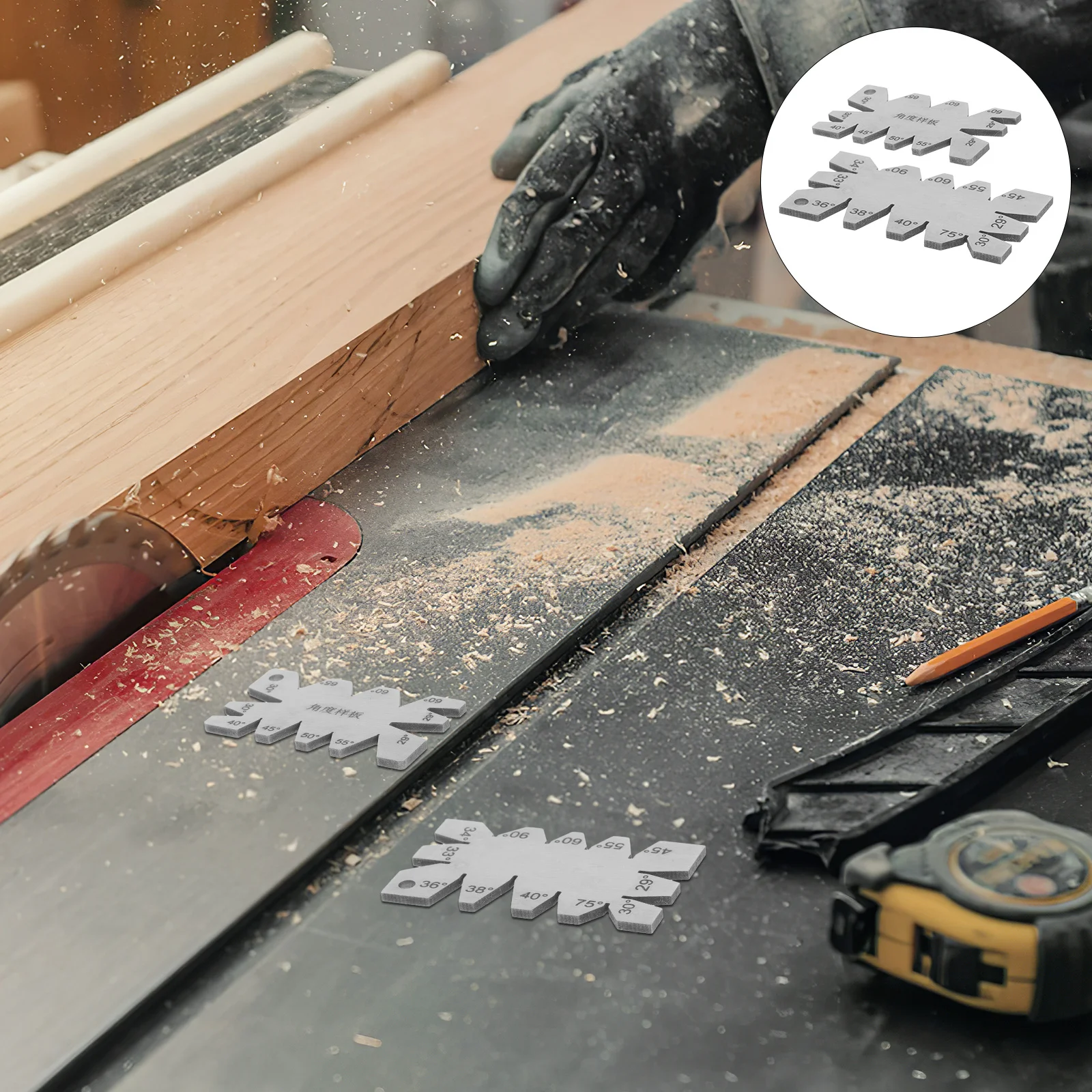 2Pcs Woodworking Angle Gauge Precision Measuring Ruler with Metal Body and Accurate Scale Angle Finder Protractor Carpenter
2Pcs Woodworking Angle Gauge Precision Measuring Ruler with Metal Body and Accurate Scale Angle Finder Protractor Carpenter