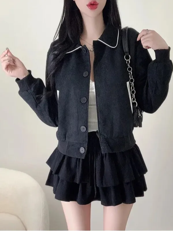 Retro Chic Women's Motorcycle Jaet ort Sve Long Zipper Color Blo Design Korean Sle Loose Fit Outerwear
Retro Chic Women's Motorcycle Jaet ort Sve Long Zipper Color Blo Design Korean Sle Loose Fit Outerwear