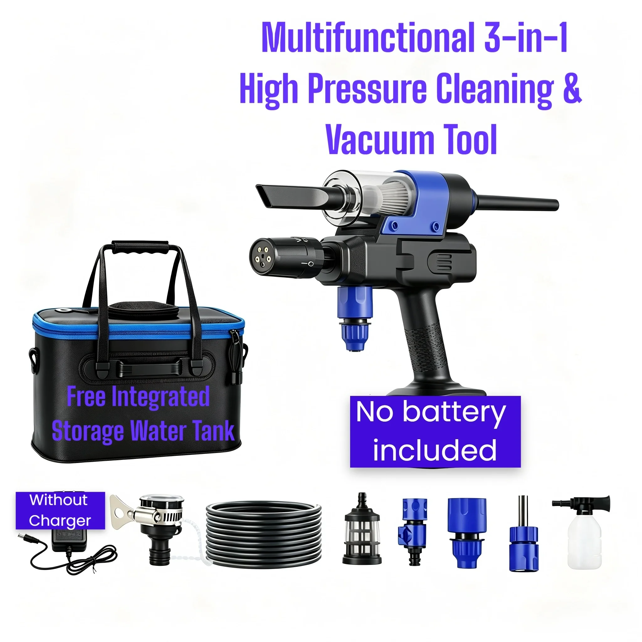 Cordless High Pressure Washer Gun (Tool Only, No Battery), Fit for 21V Universal Battery, Portable Electric Water Gun for Car Wa
Cordless High Pressure Washer Gun (Tool Only, No Battery), Fit for 21V Universal Battery, Portable Electric Water Gun for Car Wa
