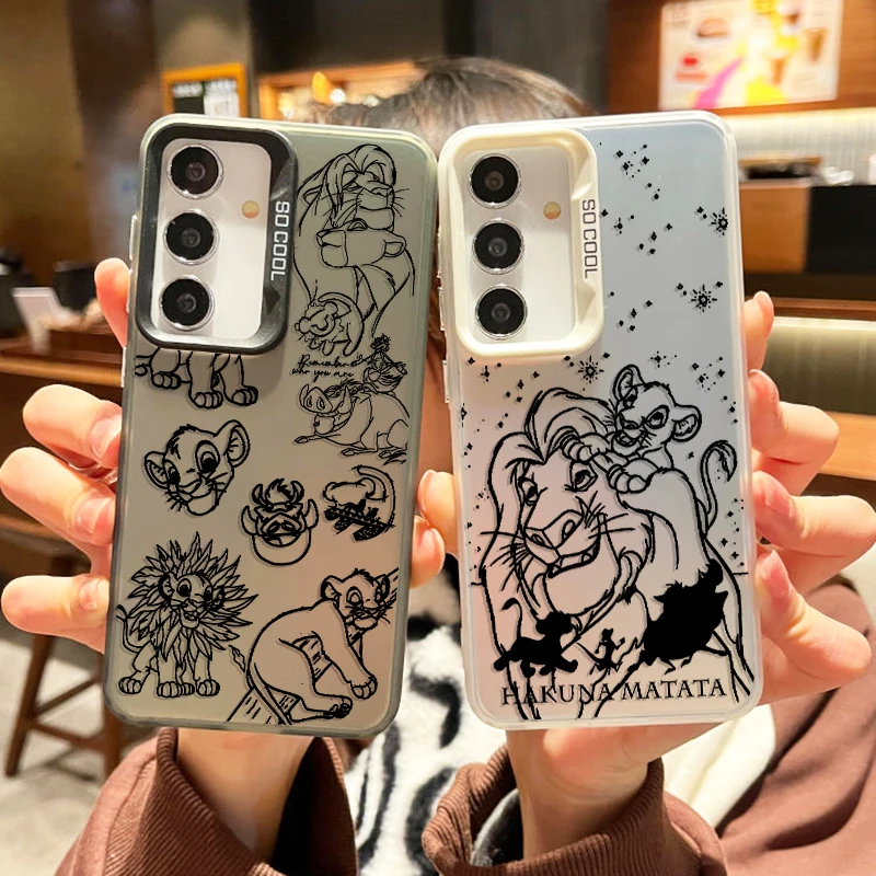 Disney Lion King Simba For Samsung A71 A53 A52 A51 A50 A34 A32 A31 A30 A23 A21S A15 A13 A12 Colorful Silver Phone Case Coque
Disney Lion King Simba For Samsung A71 A53 A52 A51 A50 A34 A32 A31 A30 A23 A21S A15 A13 A12 Colorful Silver Phone Case Coque