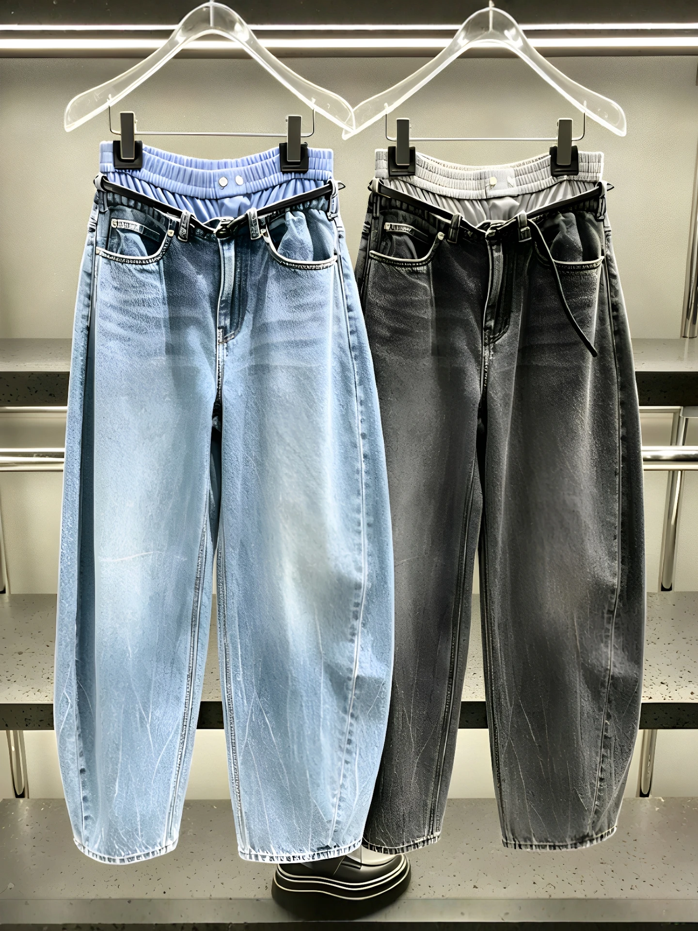 High Waist Wide Leg Jeans Women's Casual Loose Denim Pants with King Belt Splicing Color Summer Fashion Breathable Comfortable
High Waist Wide Leg Jeans Women's Casual Loose Denim Pants with King Belt Splicing Color Summer Fashion Breathable Comfortable
