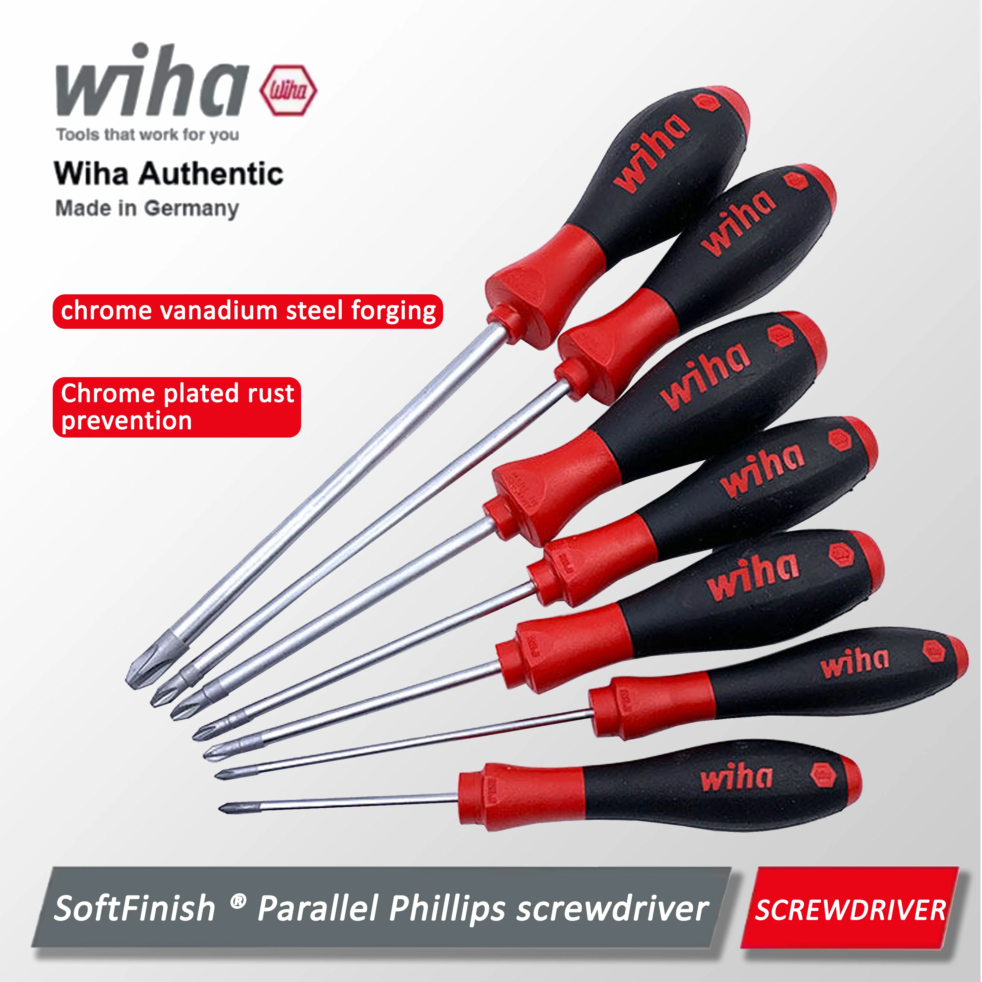 Отвертки Wiha с круглым лезвием для низкопрофильных винтов, с нескользящей рукояткой, эргономичной формы, серия NO.302
Отвертки Wiha с круглым лезвием для низкопрофильных винтов, с нескользящей рукояткой, эргономичной формы, серия NO.302
