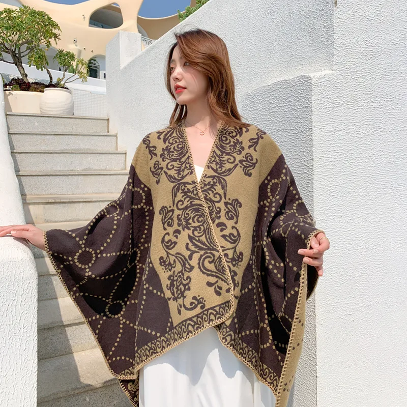 French Inspired Chain Print Scarf Windproof Shawl Cape Women Outdoor Travel Cloak Coat Luxury Ladies Fashion Accessory
French Inspired Chain Print Scarf Windproof Shawl Cape Women Outdoor Travel Cloak Coat Luxury Ladies Fashion Accessory