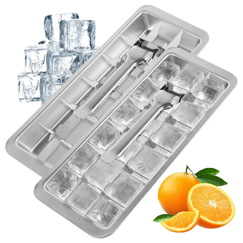 18 Slot Stainless Steel Ice Cube Tray Removable Metal Ice Maker DIY Fruit Ice Cube Mold for Cocktail Whiskey Party & Daily Use
18 Slot Stainless Steel Ice Cube Tray Removable Metal Ice Maker DIY Fruit Ice Cube Mold for Cocktail Whiskey Party & Daily Use