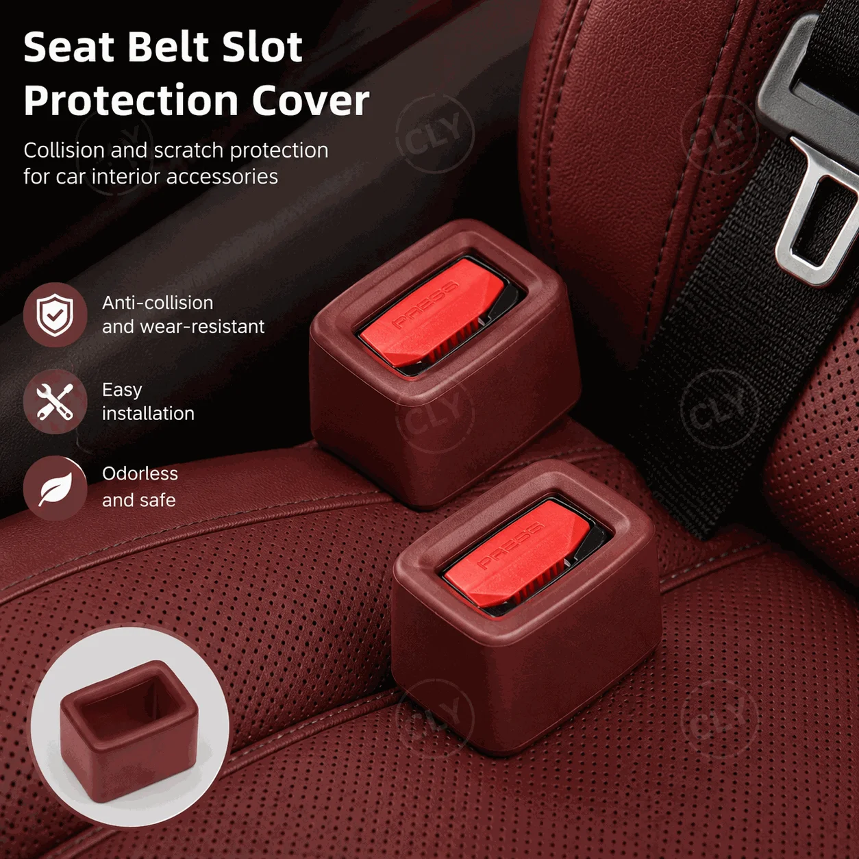 2 seat belt slot seat protection covers - collision and scratch protection for car interior accessories
2 seat belt slot seat protection covers - collision and scratch protection for car interior accessories