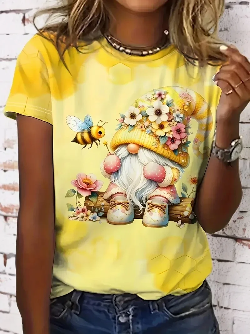 Women's New Plus Size Comfortable and Simple Vacation Casual Sealed Dwarf Pattern Printed Color Short Sleeved T-shirt
Women's New Plus Size Comfortable and Simple Vacation Casual Sealed Dwarf Pattern Printed Color Short Sleeved T-shirt
