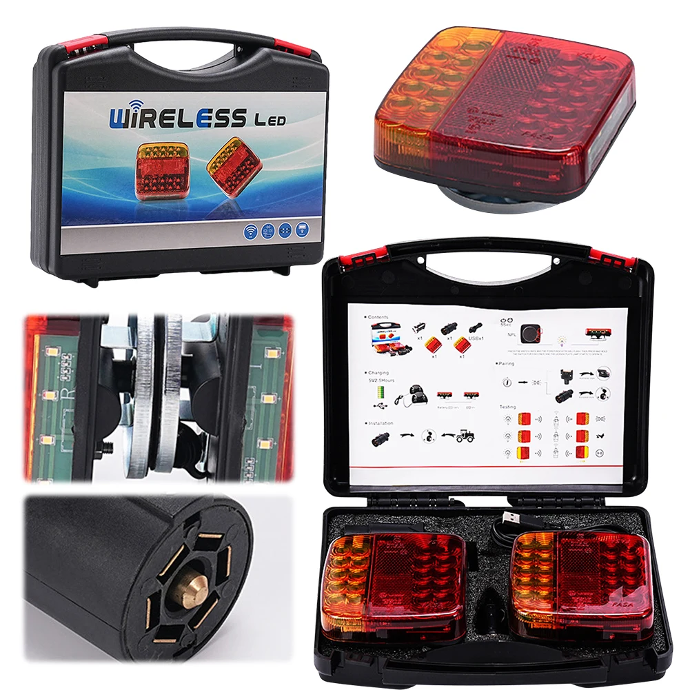 Wireless Trailer Lights Rechargeable Portable Turn Signal Waterproof Magnetic Tow Light for Trucks Boat RV Vehicle
Wireless Trailer Lights Rechargeable Portable Turn Signal Waterproof Magnetic Tow Light for Trucks Boat RV Vehicle