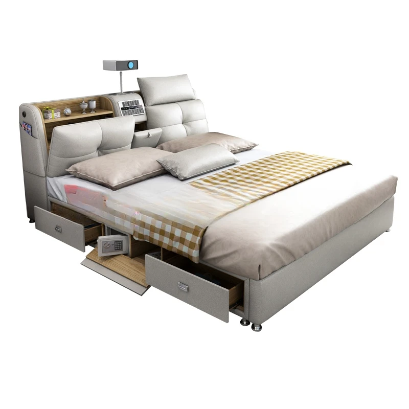 Multifunctional Bed Ultimate Camas Tech Smart Bed Tatami Camera Massage Lit with Bluetooth,Speaker,Projector,Air Purifier
Multifunctional Bed Ultimate Camas Tech Smart Bed Tatami Camera Massage Lit with Bluetooth,Speaker,Projector,Air Purifier