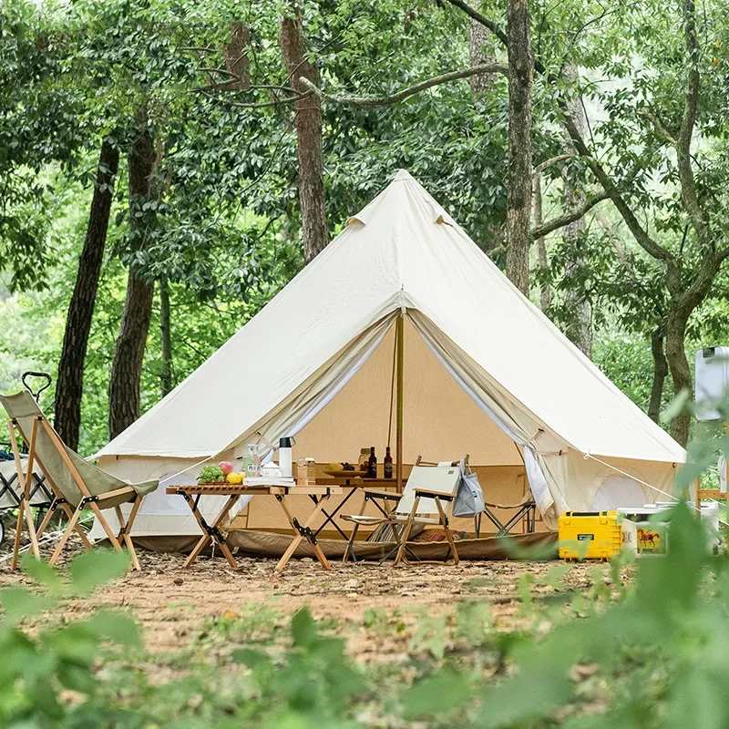 2026Cotton Canvas Large Family Camp Beige Color Waterproof Champing Outdoor Camping Bell Tent Canvas Cabin Tents For Camping
2026Cotton Canvas Large Family Camp Beige Color Waterproof Champing Outdoor Camping Bell Tent Canvas Cabin Tents For Camping